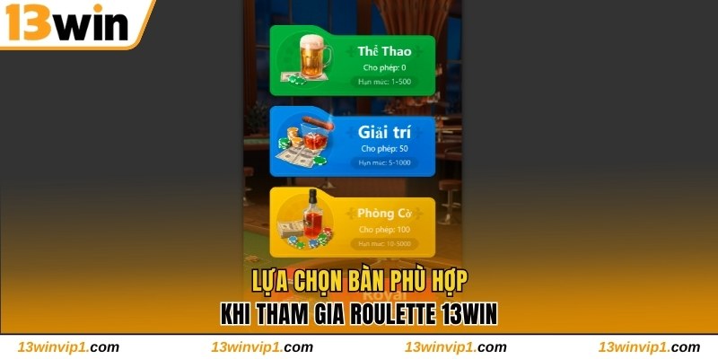 Mẹo lựa chọn bàn tham gia